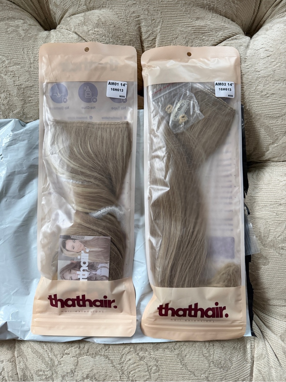 Blonde 14" Clip-In Halo Hair Extensions - Dirty Blonde